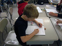 Student at desk