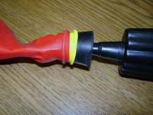 Rubber stopper end on the balloon pump