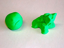 Clay ball and transformed clay object