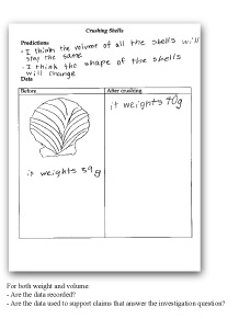 Annotated student notebook page